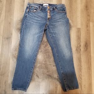 Loft Boyfriend style button fly jeans size 29